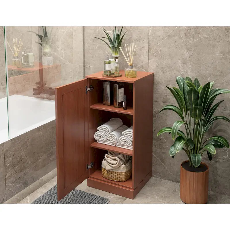 100% Solid Wood 16.5 Bathroom Cabinet with Optional Doors by Palace Imports