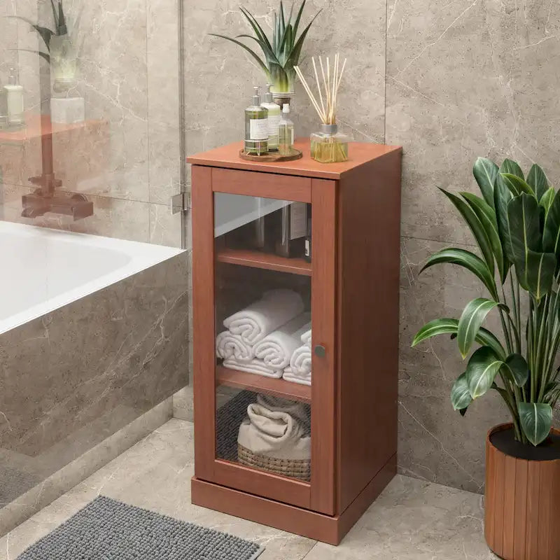 100% Solid Wood 16.5 Bathroom Cabinet with Optional Doors by Palace Imports