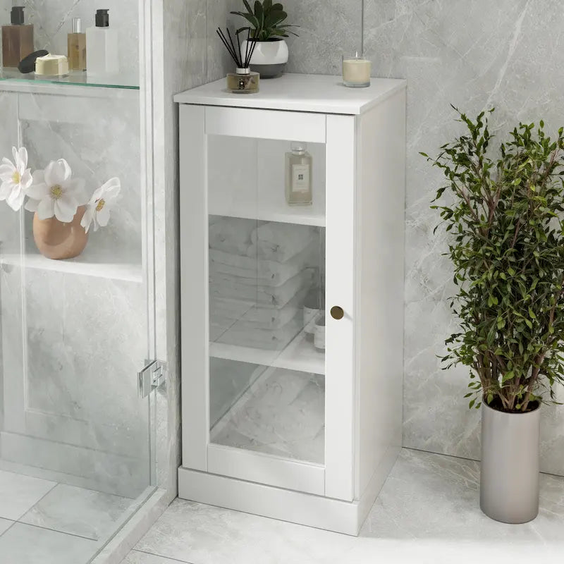 100% Solid Wood 16.5 Bathroom Cabinet with Optional Doors by Palace Imports