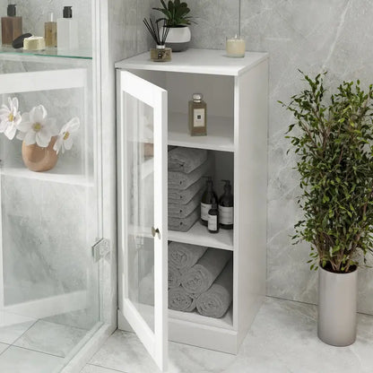 100% Solid Wood 16.5 Bathroom Cabinet with Optional Doors by Palace Imports