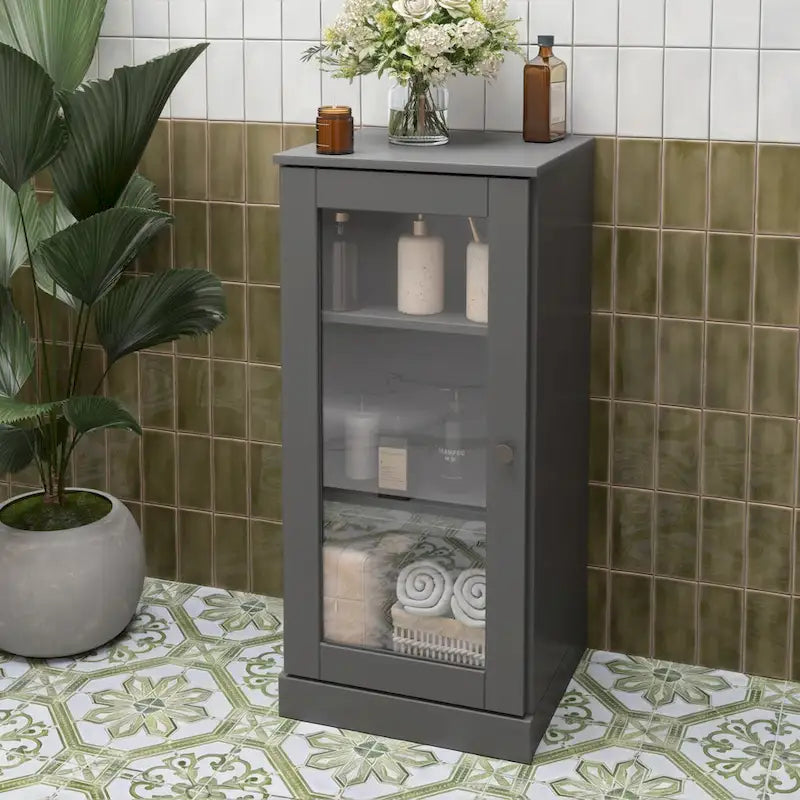 100% Solid Wood 16.5 Bathroom Cabinet with Optional Doors by Palace Imports