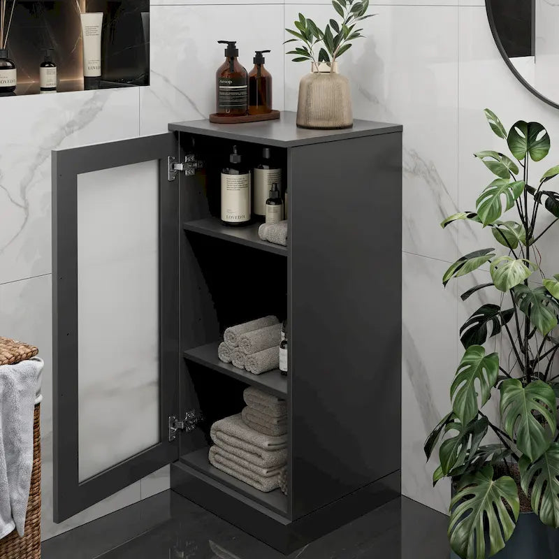 100% Solid Wood 16.5 Bathroom Cabinet with Optional Doors by Palace Imports