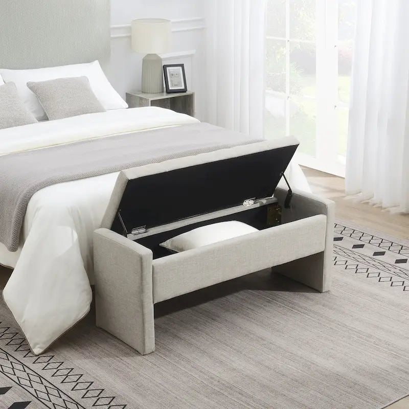 GDFStudio- Alice Foam Bed End Bench with Storage