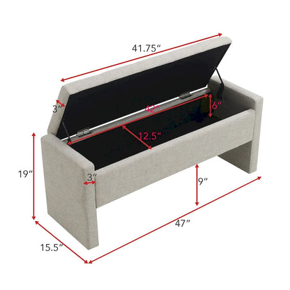 GDFStudio- Alice Foam Bed End Bench with Storage