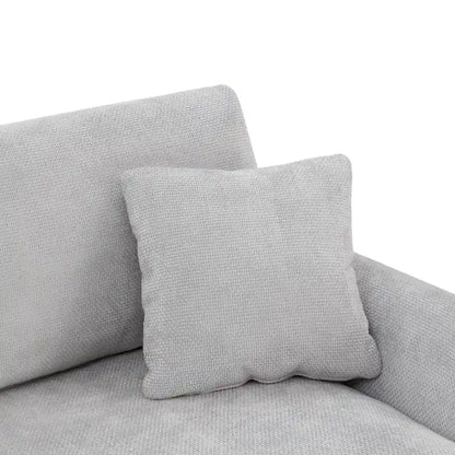 119 Spacious L-Shaped 5-Seater Sectional Sofa with Chaise Lounge and 2 Decorative Pillows for Living Room