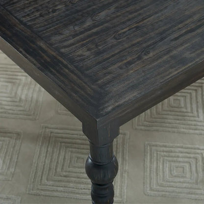 Classic Style Dining Set with Rectangular Table and Button Tufted Upholstered Chairs