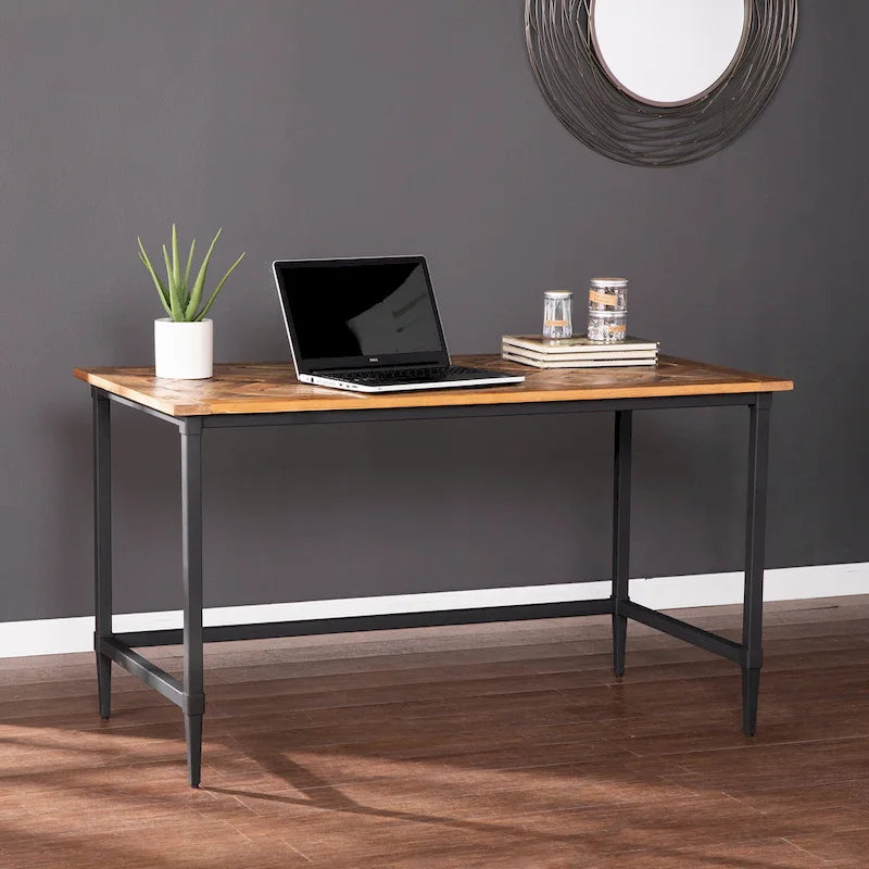 SEI Furniture Lawrence Modern Farmhouse Reclaimed Wood Desk