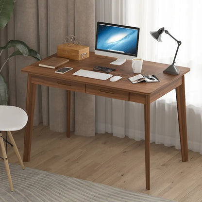 Kerrogee 39.4 Wood Computer Desk with 2 Drawers - 4 Colors