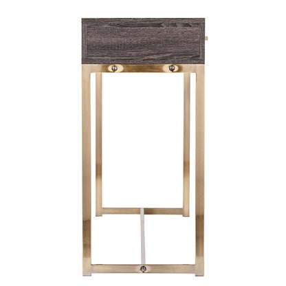 SEI Furniture Akela Transitional Wood Console Table with Storage