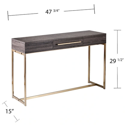 SEI Furniture Akela Transitional Wood Console Table with Storage