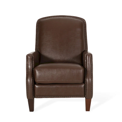 Cavanaugh Upholstered Pushback Recliner with Nailhead Trim by Christopher Knight Home