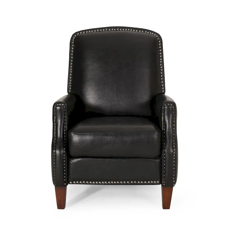 Cavanaugh Upholstered Pushback Recliner with Nailhead Trim by Christopher Knight Home