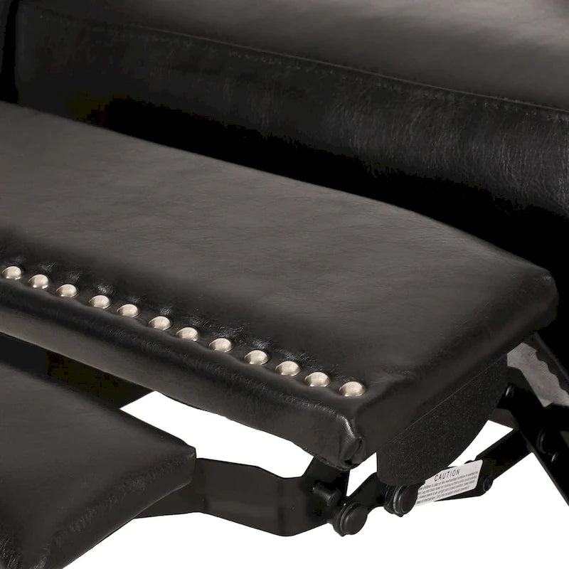 Cavanaugh Upholstered Pushback Recliner with Nailhead Trim by Christopher Knight Home