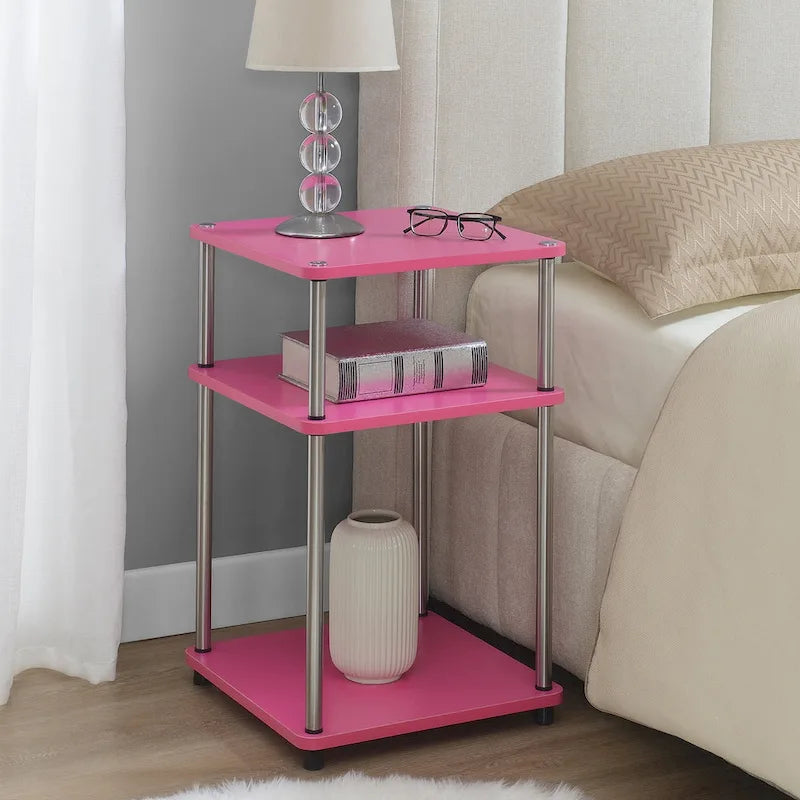 Convenience Concepts Designs2Go No Tools 3 Tier End Table