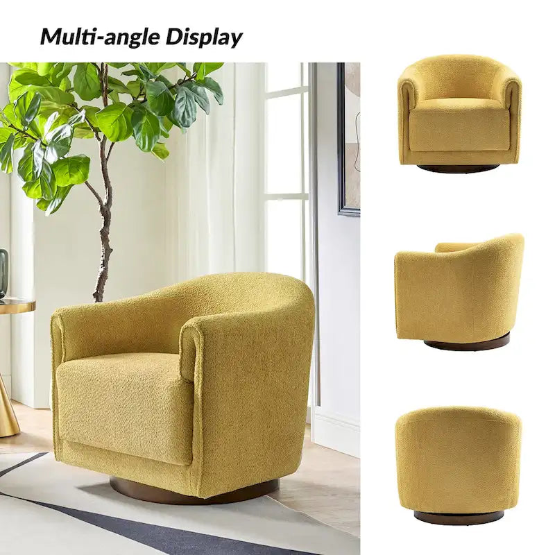 Jeffrey Transitional Comfortable Upholstered Swivel Chair Set of 2 by HULALA HOME