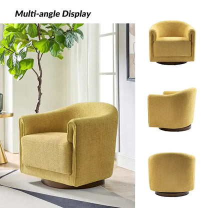 Jeffrey Transitional Comfortable Upholstered Swivel Chair Set of 2 by HULALA HOME