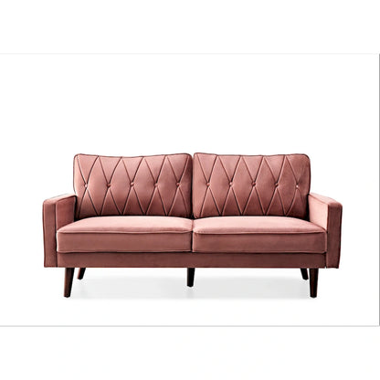 Feemster 69.3 Wide Velvet Tufted Cushion Back Sofa