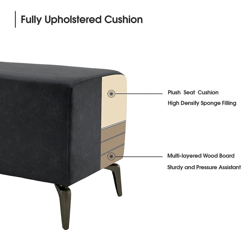 MCombo Waiting Room Chairs for Entryway and Store, Faux Leather W704