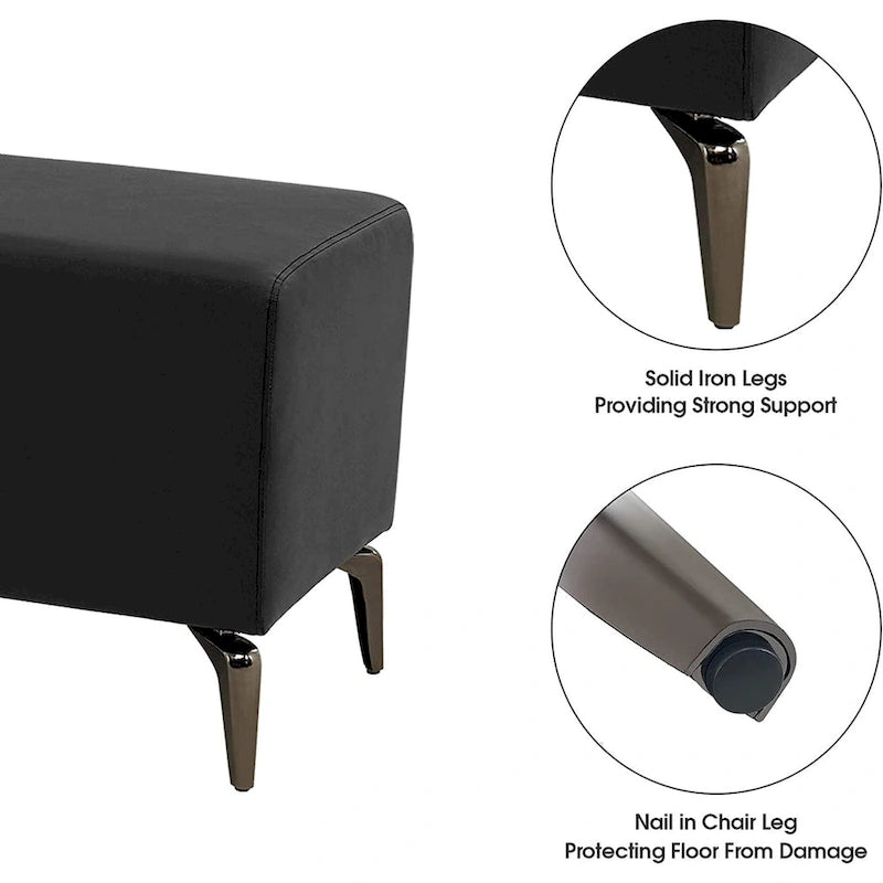 MCombo Waiting Room Chairs for Entryway and Store, Faux Leather W704