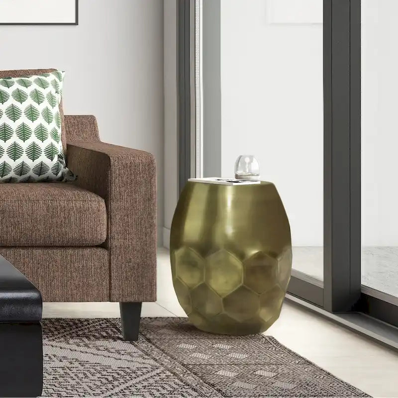 WYNDENHALL Cristy Industrial 16 inch Wide Metal Accent Side Table, Fully Assembled - 16 W x 16 D x 19.5 H