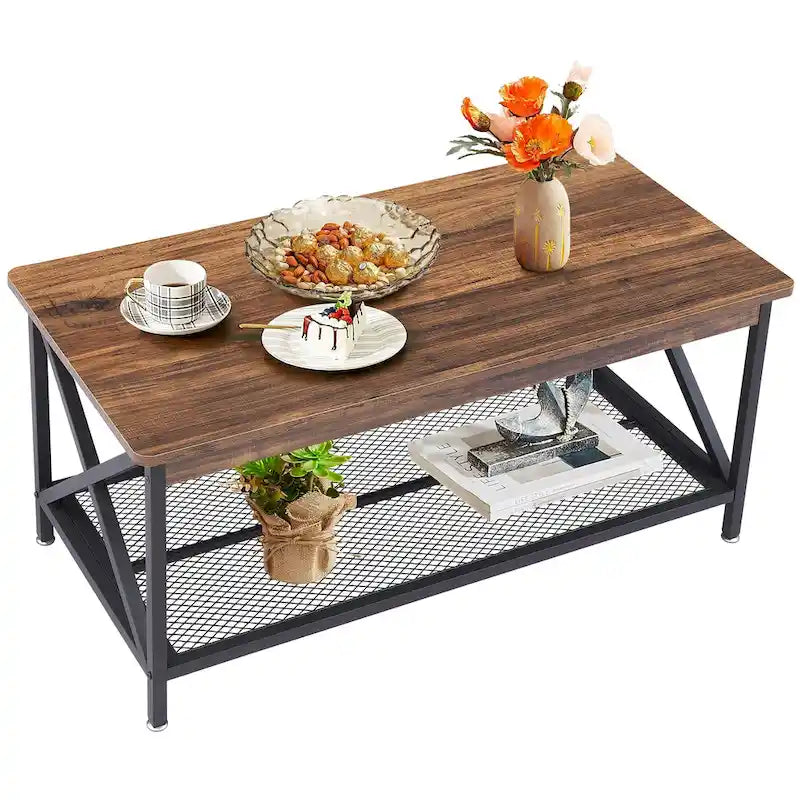 Javlergo 3-pieces Coffee Table Set for Living Room Wood Coffee Table and C End Tables Set of 2