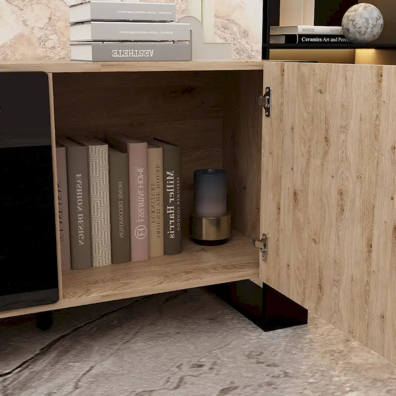 Entertainment Center with Fireplace Option:2 Flame Modes1500W 68.9W