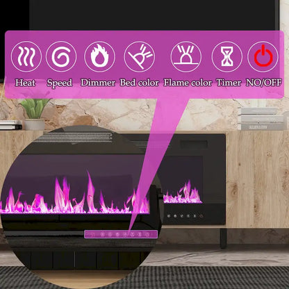 Entertainment Center with Fireplace Option:2 Flame Modes1500W 68.9W