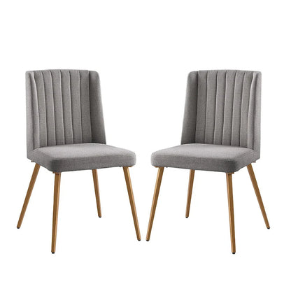 Morden Fort Modern 5-piece Dining Table Set with Classic Round Dining Table Velvet Dining Chair