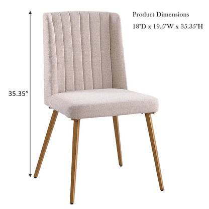 Morden Fort Modern 5-piece Dining Table Set with Classic Round Dining Table Velvet Dining Chair