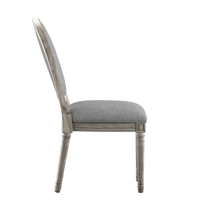 Deana Round Linen and Wood Dining Chairs (Set of 2) by iNSPIRE Q Artisan