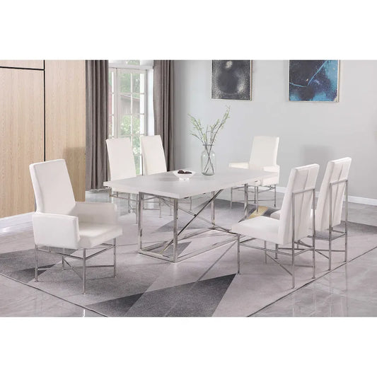 Somette Contemporary Arm Chair with Steel Frame, Set of 2