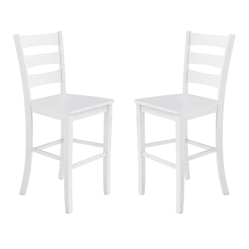 Commercial Grade Wooden Bar Height Stool, Set of 2