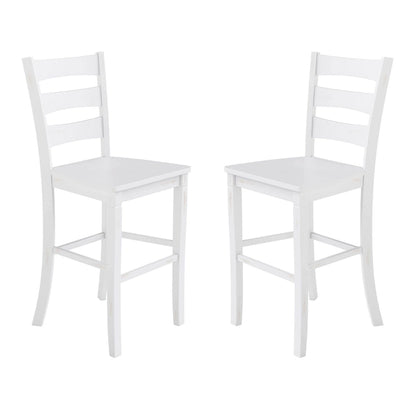 Commercial Grade Wooden Bar Height Stool, Set of 2