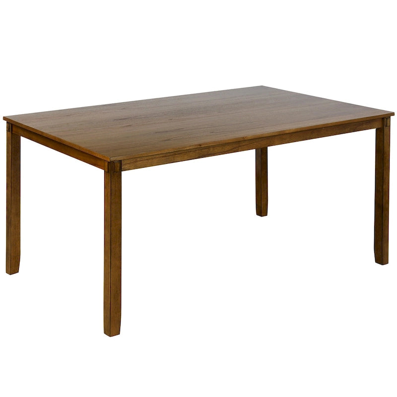 6-Piece Wooden Kitchen Dining Table Set with 4 Chairs and Bench