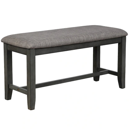 6-Piece Wooden Kitchen Dining Table Set with 4 Chairs and Bench