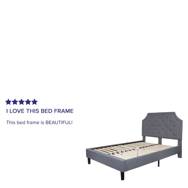 Arched Tufted Upholstered Platform Bed