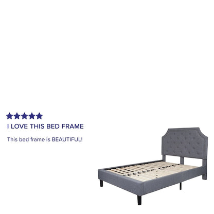 Arched Tufted Upholstered Platform Bed