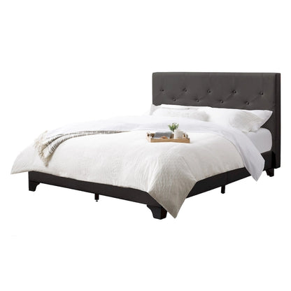 Nova Ridge Upholstered Button-Tufted Bed Frame, Full