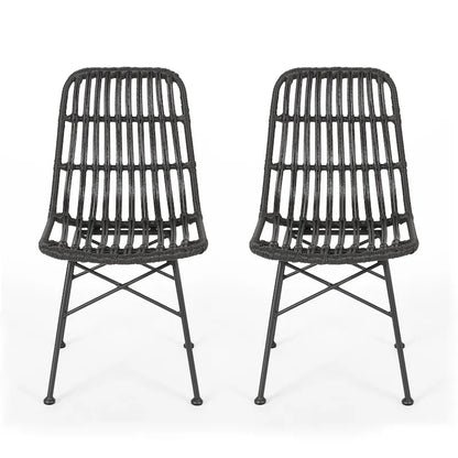 Assisi Wicker Dining Chairs (Set of 2) by Christopher Knight Home