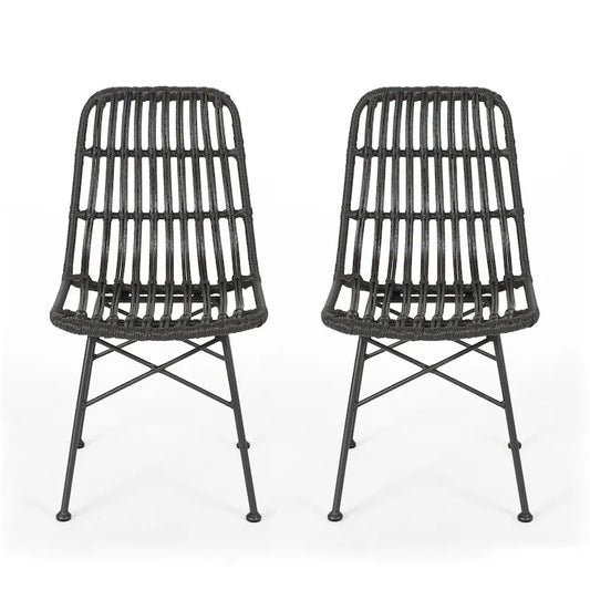 Assisi Wicker Dining Chairs (Set of 2) by Christopher Knight Home