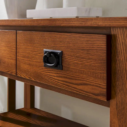 Leick Home Mission Bookcase Console Table with Drawers