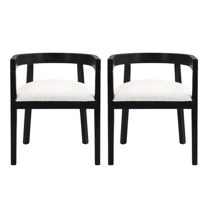 Ladieu Fabric and Wood Tub Dining Chairs Set of 2by Christopher Knight Home