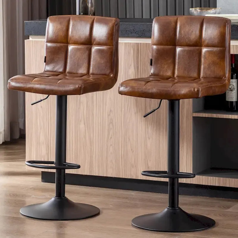Swivel Adjustable Height with Armless Bar Stools
