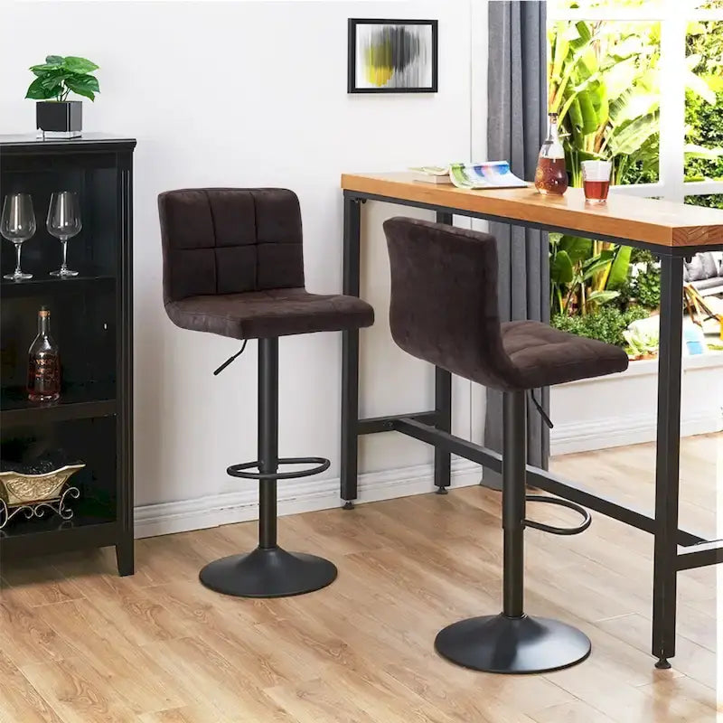 Swivel Adjustable Height with Armless Bar Stools