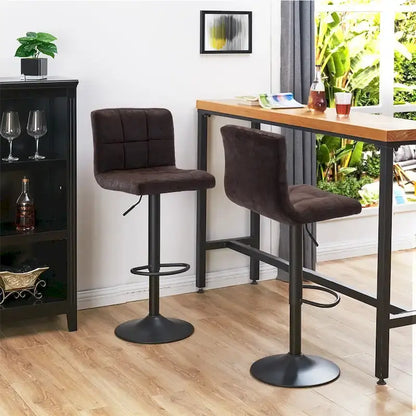 Swivel Adjustable Height with Armless Bar Stools