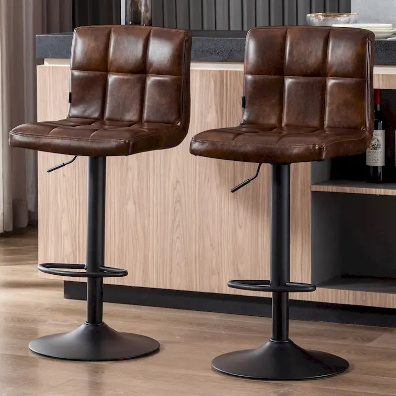 Swivel Adjustable Height with Armless Bar Stools