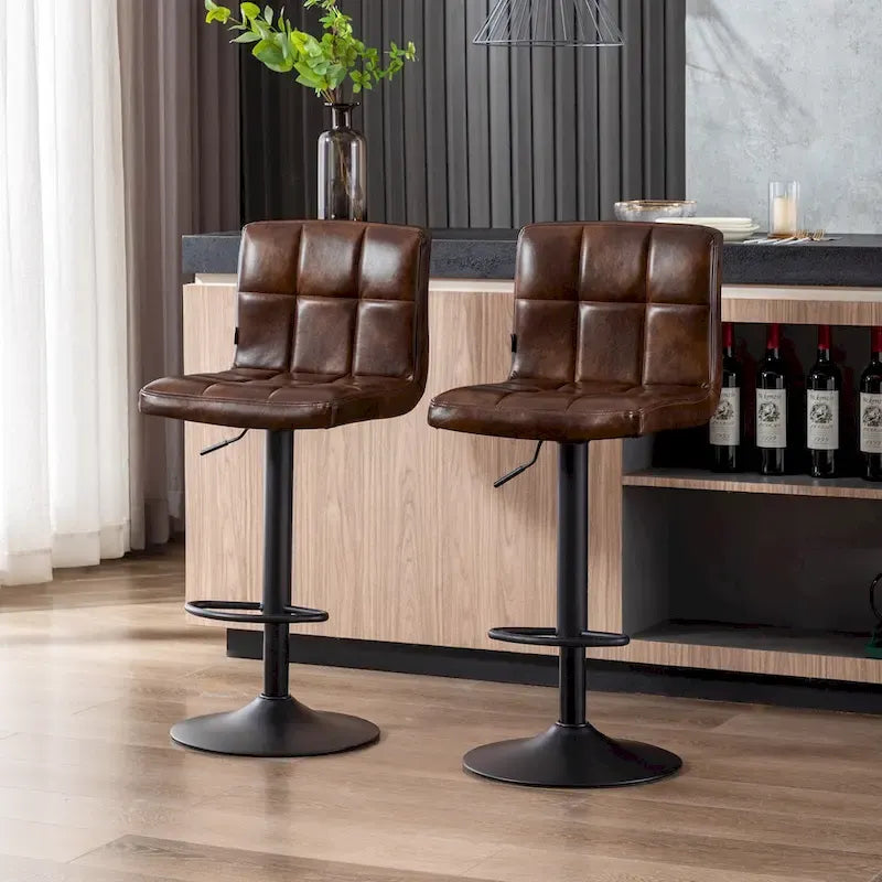Swivel Adjustable Height with Armless Bar Stools