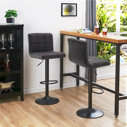 Swivel Adjustable Height with Armless Bar Stools