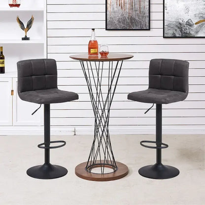 Swivel Adjustable Height with Armless Bar Stools