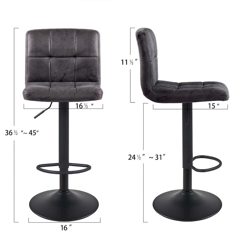 Swivel Adjustable Height with Armless Bar Stools